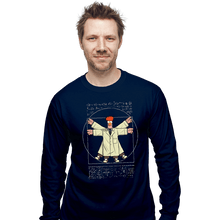 Load image into Gallery viewer, Daily_Deal_Shirts Long Sleeve Shirts, Unisex / Small / Navy Vitruvian Puppet