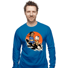 Load image into Gallery viewer, Secret_Shirts Long Sleeve Shirts, Unisex / Small / Sapphire Penguin Sledding!