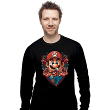 Load image into Gallery viewer, Secret_Shirts Long Sleeve Shirts, Unisex / Small / Black Mario Crest