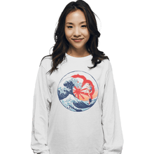 Load image into Gallery viewer, Shirts Long Sleeve Shirts, Unisex / Small / White The Great Wave Of Miyagi