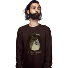 Load image into Gallery viewer, Shirts Long Sleeve Shirts, Unisex / Small / Dark Chocolate I Know Where You Live