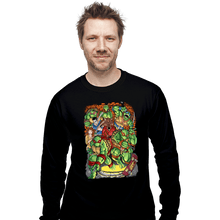 Load image into Gallery viewer, Daily_Deal_Shirts Long Sleeve Shirts, Unisex / Small / Black Pizza Fights And Stories