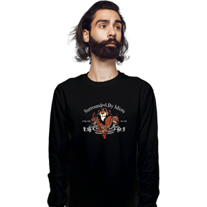 Daily_Deal_Shirts Long Sleeve Shirts, Unisex / Small / Black Surrounded By Idiots