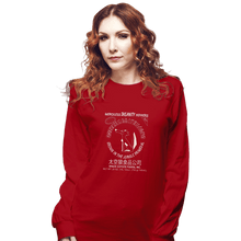 Load image into Gallery viewer, Daily_Deal_Shirts Long Sleeve Shirts, Unisex / Small / Red Space Coyote Sriracha