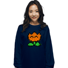 Load image into Gallery viewer, Secret_Shirts Long Sleeve Shirts, Unisex / Small / Navy Flower Graffiti