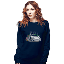 Load image into Gallery viewer, Shirts Long Sleeve Shirts, Unisex / Small / Navy Troy Wolf