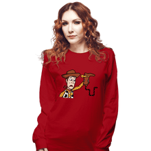 Load image into Gallery viewer, Secret_Shirts Long Sleeve Shirts, Unisex / Small / Red Snake In A Boot
