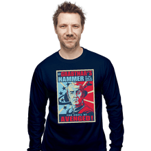 Load image into Gallery viewer, Shirts Long Sleeve Shirts, Unisex / Small / Navy Grabthar's Hammer