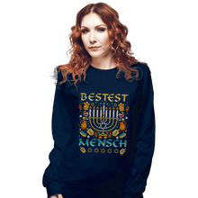 Load image into Gallery viewer, Shirts Long Sleeve Shirts, Unisex / Small / Navy Bestest Mensch