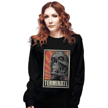 Load image into Gallery viewer, Shirts Long Sleeve Shirts, Unisex / Small / Black Terminate