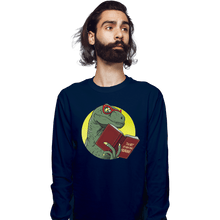 Load image into Gallery viewer, Shirts Long Sleeve Shirts, Unisex / Small / Navy Mmmm Clever Girl