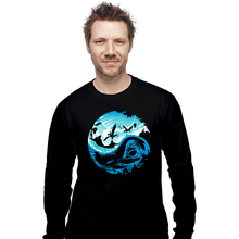 Load image into Gallery viewer, Daily_Deal_Shirts Long Sleeve Shirts, Unisex / Small / Black Yin Yang Of Water