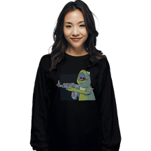 Load image into Gallery viewer, Shirts Long Sleeve Shirts, Unisex / Small / Black Frog Gun