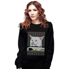 Load image into Gallery viewer, Shirts Long Sleeve Shirts, Unisex / Small / Black Cat Getting Yelled At Sweater