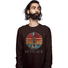 Load image into Gallery viewer, Shirts Long Sleeve Shirts, Unisex / Small / Dark Chocolate Vintage Keyblade