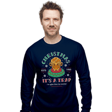 Load image into Gallery viewer, Shirts Long Sleeve Shirts, Unisex / Small / Navy Uglier Than My Sweater