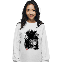 Load image into Gallery viewer, Daily_Deal_Shirts Long Sleeve Shirts, Unisex / Small / White The Master In The Swamp Sumi-e