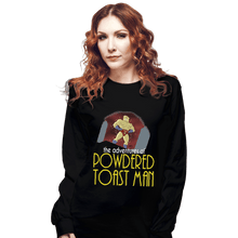 Load image into Gallery viewer, Shirts Long Sleeve Shirts, Unisex / Small / Black Powdered Toast Man