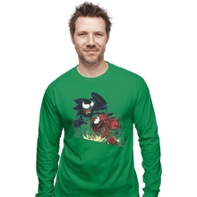 Load image into Gallery viewer, Shirts Long Sleeve Shirts, Unisex / Small / Irish Green Echidna Vs Hedgehog