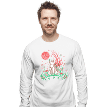 Load image into Gallery viewer, Secret_Shirts Long Sleeve Shirts, Unisex / Small / White Wolf Blossoming Breeze