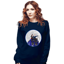 Load image into Gallery viewer, Shirts Long Sleeve Shirts, Unisex / Small / Navy Clara And The Doctor