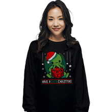 Load image into Gallery viewer, Shirts Long Sleeve Shirts, Unisex / Small / Black Have A Dice Christmas