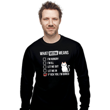 Load image into Gallery viewer, Secret_Shirts Long Sleeve Shirts, Unisex / Small / Black Meows Decoded