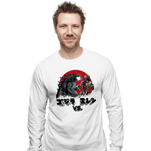 Load image into Gallery viewer, Shirts Long Sleeve Shirts, Unisex / Small / White Kaiju VS Titan