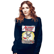 Load image into Gallery viewer, Shirts Long Sleeve Shirts, Unisex / Small / Navy Action Toast