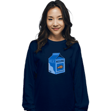 Load image into Gallery viewer, Shirts Long Sleeve Shirts, Unisex / Small / Navy Missing Fish