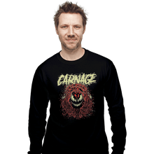 Load image into Gallery viewer, Shirts Long Sleeve Shirts, Unisex / Small / Black Carnage Red

