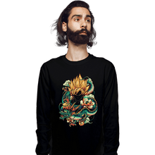 Load image into Gallery viewer, Secret_Shirts Long Sleeve Shirts, Unisex / Small / Black Colorful Dragon.