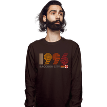 Load image into Gallery viewer, Daily_Deal_Shirts Long Sleeve Shirts, Unisex / Small / Dark Chocolate Raccoon City 1996