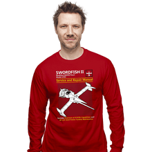 Load image into Gallery viewer, Secret_Shirts Long Sleeve Shirts, Unisex / Small / Red Swordfish Repair
