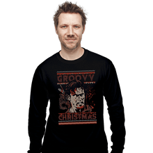 Load image into Gallery viewer, Daily_Deal_Shirts Long Sleeve Shirts, Unisex / Small / Black Groovy Christmas