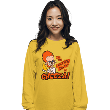 Load image into Gallery viewer, Shirts Long Sleeve Shirts, Unisex / Small / Gold Leaning Power Of Cheeza