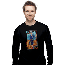 Load image into Gallery viewer, Shirts Long Sleeve Shirts, Unisex / Small / Black Fire And Ice Card