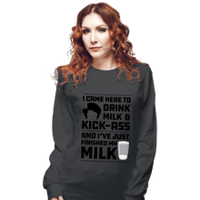 Load image into Gallery viewer, Daily_Deal_Shirts Long Sleeve Shirts, Unisex / Small / Charcoal Drink Milk