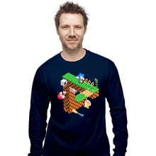 Load image into Gallery viewer, Secret_Shirts Long Sleeve Shirts, Unisex / Small / Navy Sonic Penrose