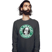 Load image into Gallery viewer, Shirts Long Sleeve Shirts, Unisex / Small / Charcoal Mr. Sparkle Coffee