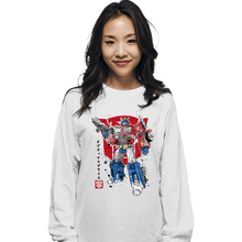 Load image into Gallery viewer, Daily_Deal_Shirts Long Sleeve Shirts, Unisex / Small / White Prime Sumi-E