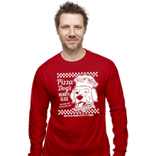 Load image into Gallery viewer, Daily_Deal_Shirts Long Sleeve Shirts, Unisex / Small / Red Pizza Dog