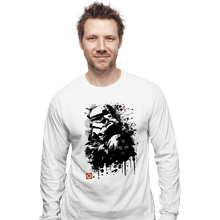 Load image into Gallery viewer, Daily_Deal_Shirts Long Sleeve Shirts, Unisex / Small / White Trooper In The Forest Sumi-e
