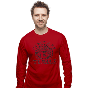 Shirts Long Sleeve Shirts, Unisex / Small / Red My Body Is A Hidden Temple