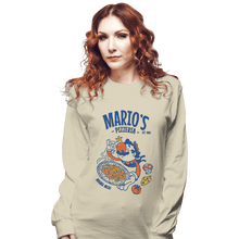 Load image into Gallery viewer, Daily_Deal_Shirts Long Sleeve Shirts, Unisex / Small / Natural Mario's Pizzeria