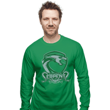 Load image into Gallery viewer, Shirts Long Sleeve Shirts, Unisex / Small / Irish Green Slytherin Serpents