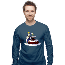 Load image into Gallery viewer, Shirts Long Sleeve Shirts, Unisex / Small / Indigo Blue Saber In The Stone