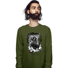 Load image into Gallery viewer, Shirts Long Sleeve Shirts, Unisex / Small / Military Green The Hunter And The Demon
