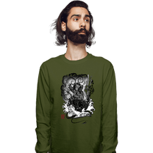 Load image into Gallery viewer, Shirts Long Sleeve Shirts, Unisex / Small / Military Green The Hunter And The Demon