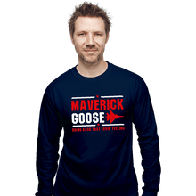 Load image into Gallery viewer, Shirts Long Sleeve Shirts, Unisex / Small / Navy Maverick And Goose